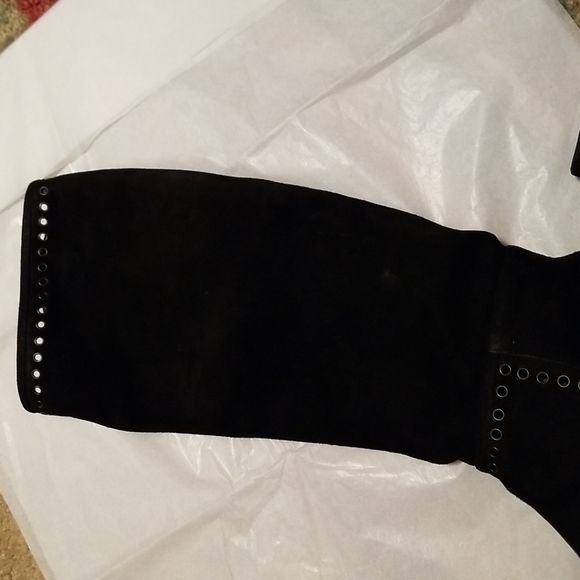 New Pedro Garcia Gavina Suede Grommet Boots Riding Distressed Suede Leather - Picture 10 of 12